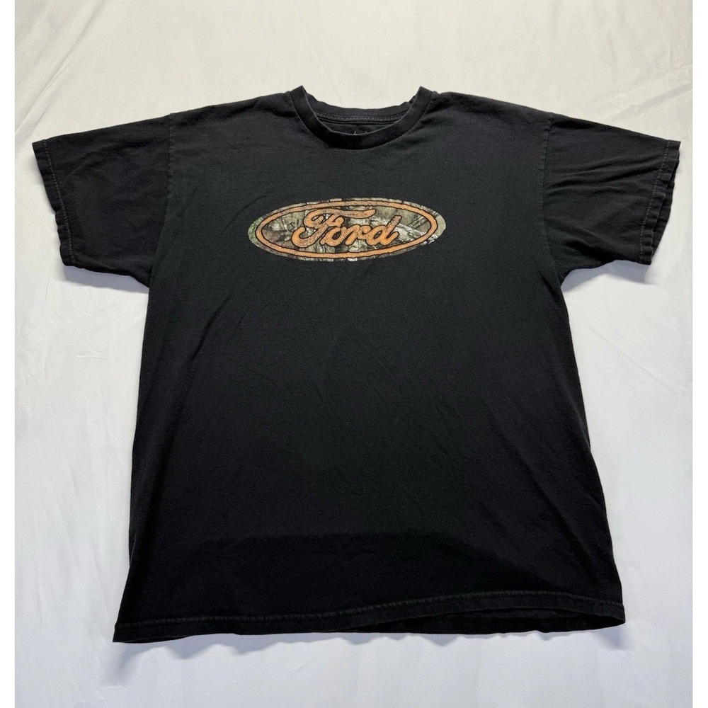 Ford Realtree camo logo t-shirt Mens XL black‎ outdoor hunting graphic tee
